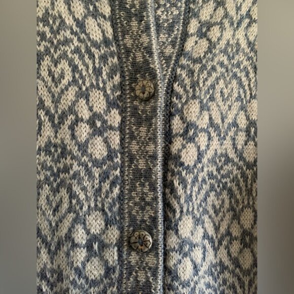 Alpaca Imports Alpaca Wool Womens Sweater Cardigan Size Large Floral - Picture 3 of 10